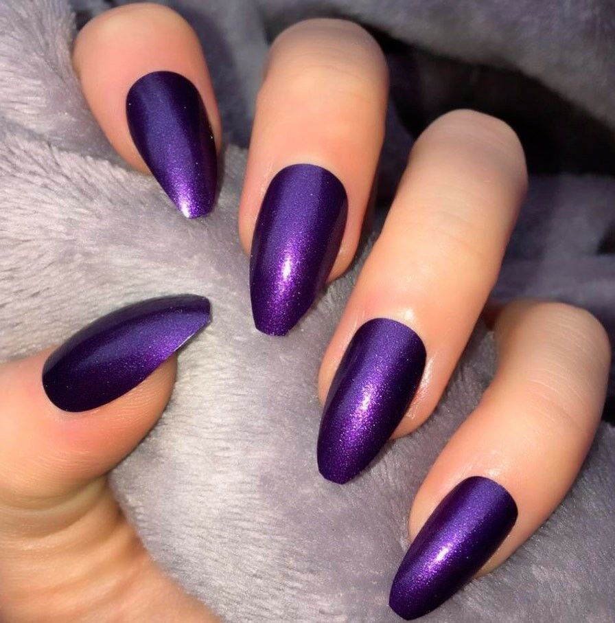 фиолетовые ногти дизайн фото